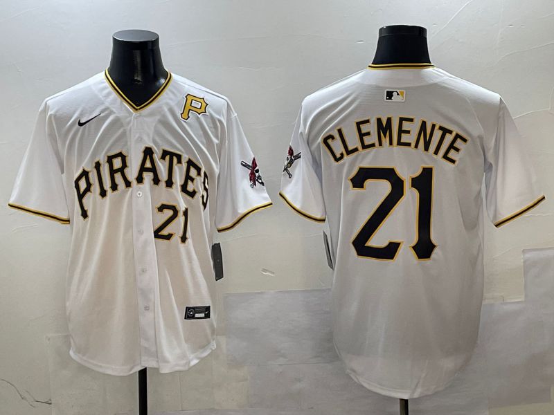 Men Pittsburgh Pirates #21 Clemente White Game 2025 Nike MLB Jersey style 2->pittsburgh pirates->MLB Jersey